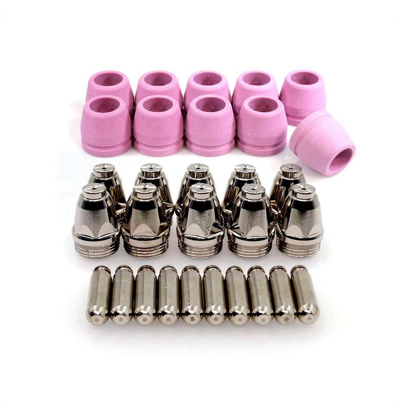 WeldingStop Plasma Consumables Kit for Primeweld CUT50 CUT50DP CT520 CT520DP Plasma Cutter AG-60 Torch (1.0mm .040'' Tip) - Image 1